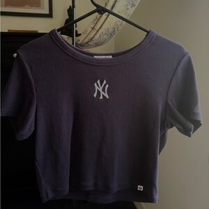 New York Yankees Micro EMB ‘47 Baby Rib Tee - Women’s